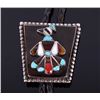Image 2 : Zuni Tortoise Shell & Turquoise Bolo Tie