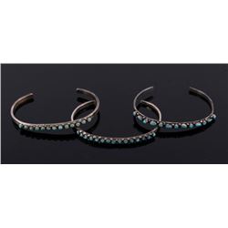 Fred Harvey Navajo Turquoise & Sterling Bracelets
