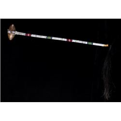 Sioux Fully Beaded Skullcracker War Club 19th C.