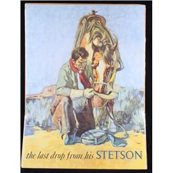 Mid 20th Century Last drop From His Stetson Poster