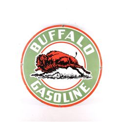 Buffalo Gasoline Porcelain Gas Station Pump Sign