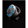 Image 3 : Zuni Chipped Multi stone Inlay Hummingbird Ring