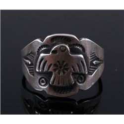 Navajo Fred Harvey Thunderbird Silver Ring