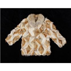 Ladies Genuine Blonde Mink Fur Coat