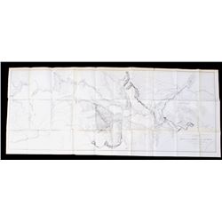 1853 Survey Map for Railroad From MT to Pacific