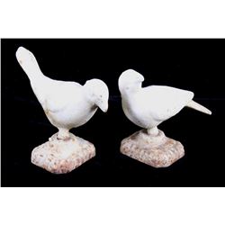 Two French Cast Iron Turtle Doves