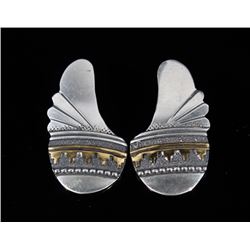 Thomas Singer Sterling Silver & Gold Earrings