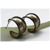 Image 1 : ANTIQUE STERLING HOOP EARRINGS