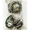 Image 1 : 2-STERLING SILVER RINGS w/ABILONE