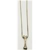 Image 2 : STERLING DOG BONE & CHAIN NECKLACE
