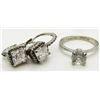 Image 1 : RING & EARRING SET - STERLING SILVER