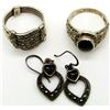 Image 1 : 2-STERLING MARCASITE RINGS