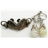Image 1 : 2 SCREW ON EARRING SETS - STERLING SILVER