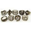 Image 1 : 9-FILIGREE STERLING RINGS
