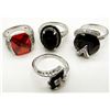 Image 2 : 4-FASHION RINGS STERLING SILVER