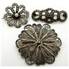 Image 1 : 3-ANTIQUE STERLING PINS: 1 MARCASITE,