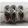 Image 1 : 3-TURQUOISE/CORAL STERLING RINGS