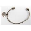 Image 1 : ANTIQUE STERLING CUFF WITH HEART CHARM