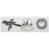 Image 2 : 3-STERLING BROOCHES/PINS: (1)BEAR, (1)BIRD &