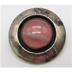 ANTIQUE STERLING BROOCH/PING WITH LARGE