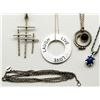 Image 1 : 4-STERLING NECKLACES WITH PENDANTS