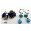 Image 1 : 2-PAIRS OF STERLING DANGLY EARRINGS