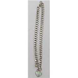 STERLING BRACELET WITH HEART CHARM