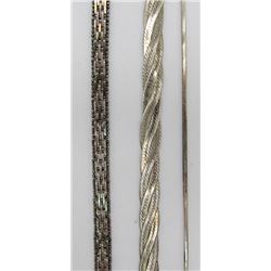 3-ANTIQUE STERLING BRACELETS DIFF DESIGNS