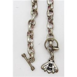 STERLING BRACELET WITH BEE CHARM