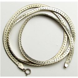 LONG GOLD TONED STERLING NECKLACE