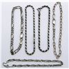Image 1 : 5-ANTIQUE STERLING BRACELET WITH DIFF DESIGNS
