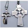 Image 2 : 2-STERLING NECKLACES WITH CROSS PENDANTS