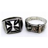 Image 1 : 2-MENS STERLING BIKER RINGS