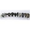 Image 2 : 10-ANTIQUE STERLING RINGS WITH ANIMAL DESIGNS