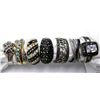 Image 1 : 6-ANTIQUE STERLNG MARCASITE RINGS