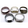 Image 2 : 5-MENS STELRING RINGS DIFFERENT DESIGNS!