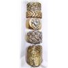 Image 2 : 5-MODERN STERLING GOLD TONED RINGS