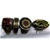 Image 1 : 4-ANTIQUE STERLING RINGS! CHECK OUT THE