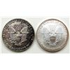 Image 2 : 1987 & 2000 AMERICAN SILVER EAGLES
