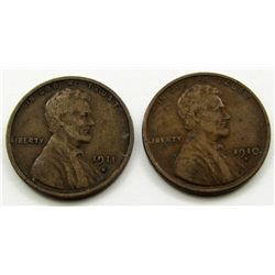 1910-S & 1911-S LINCOLN CENTS