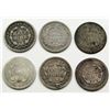 Image 2 : 6-SEATED HALF DIMES: 1841-O, 1858,