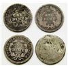 Image 2 : 4-SEATED DIMES: 1875, 1876-S, 1876,