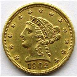 1902 $2.5 DOLLAR LIBERTY HEAD GOLD QUARTER EAGLE