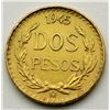 Image 1 : 1945 GOLD MEXICAN 2 PESO UNC