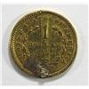 Image 1 : 1853 $1 LIBERTY GOLD COIN X- JEWELRY REV