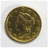 Image 2 : 1853 $1 LIBERTY GOLD COIN X- JEWELRY REV