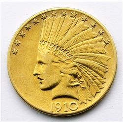 1910-S INDIAN$10 GOLD EAGLE