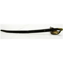 Civil War US Navy Sword With Leather Scabbard!