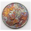 Image 1 : 1923 "RAINBOW" PEACE DOLLAR UNC
