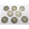 Image 2 : 8 BARBER HALF DOLLARS CIRCS